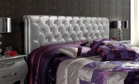 Dormitorio cabezal cama en plata